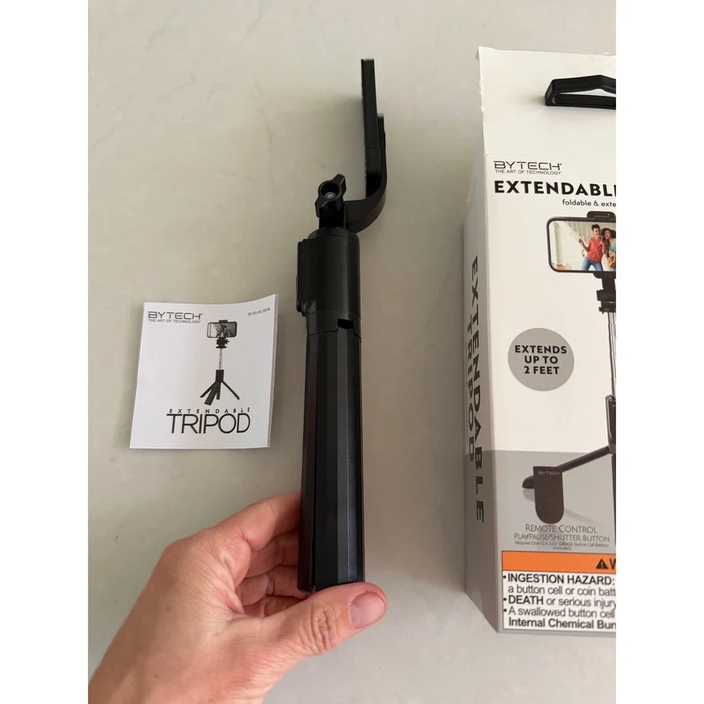 Bytech Extendable Tripod Bluetooth Remote Selfie Stick Black BY-PG-MC-200-BK